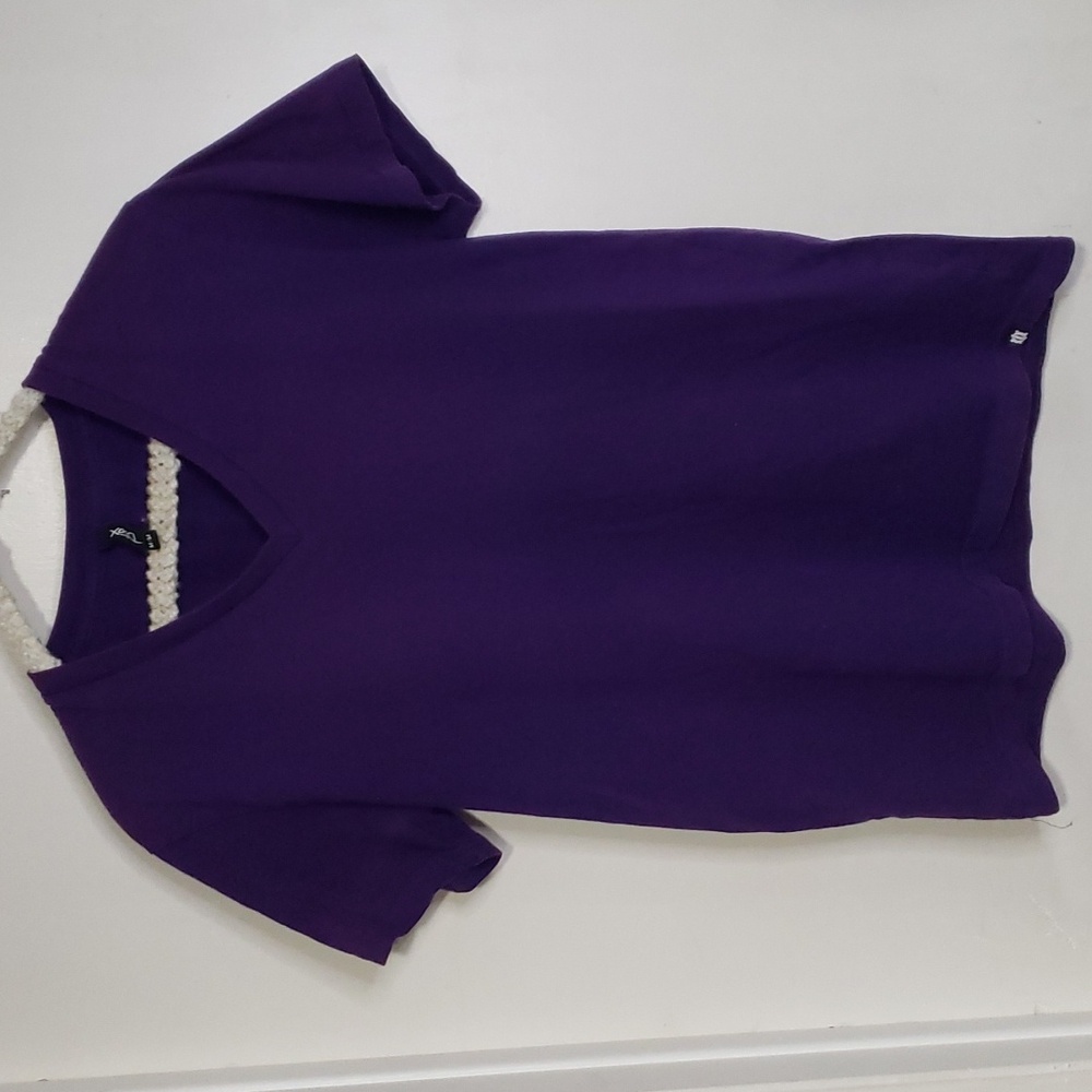 Purple V-neck Tee